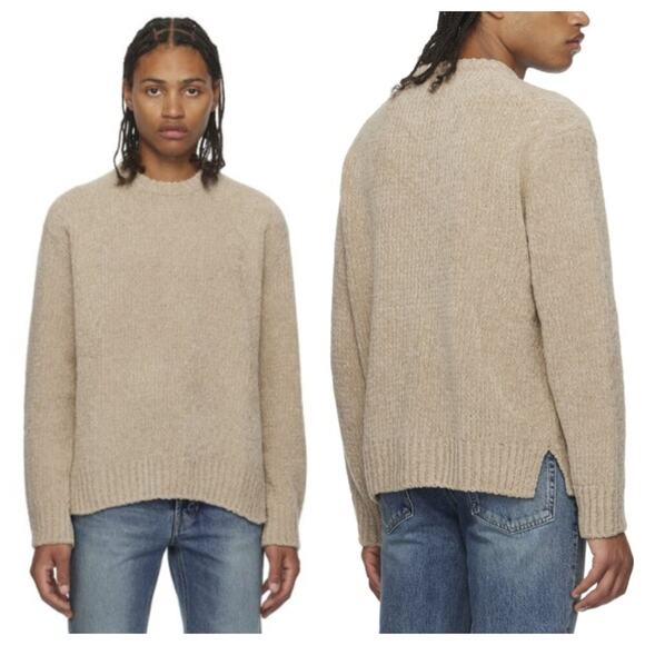 Solid Homme Men's Vented Sweater Beige Size M - Picture 1 of 10